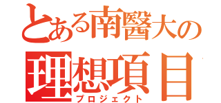 とある南醫大の理想項目（プロジェクト）