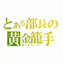 とある部長の黄金籠手（ガントレット）