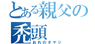 とある親父の禿頭（おれのオヤジ）