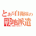 とある自衛隊の戦地派遣（派兵ではない！）