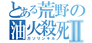 とある荒野の油火殺死Ⅱ（ガソリンキル）