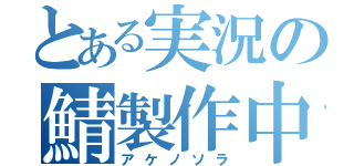 とある実況の鯖製作中（アケノソラ）