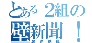 とある２組の壁新聞！！（磨穿鉄硯）