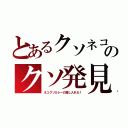 とあるクソネコのクソ発見（ネコグソカレーの差し入れだ！）