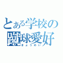 とある学校の蹴球愛好家（きょうめい）