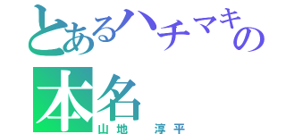 とあるハチマキの本名（山地 淳平）