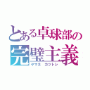 とある卓球部の完璧主義（ヤマネ カツトシ）