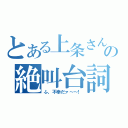 とある上条さんの絶叫台詞（ふ、不幸だァ～～！）