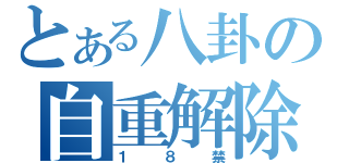 とある八卦の自重解除（１８禁）