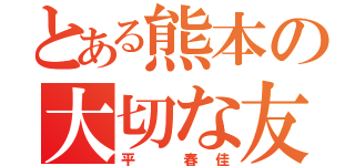 とある熊本の大切な友達（平 春佳）