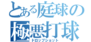 とある庭球の極悪打球（ドロップショット）