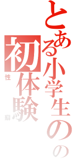 とある小学生の時のの初体験（性癖）