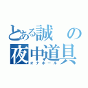 とある誠の夜中道具（オナホール）