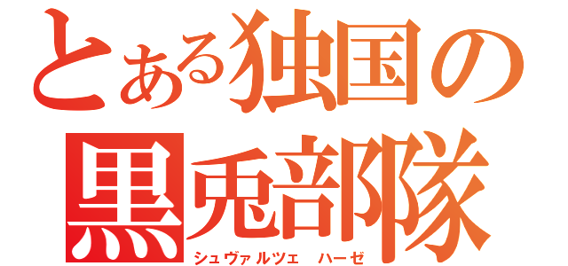 とある独国の黒兎部隊（シュヴァルツェ ハーゼ）