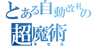 とある自動改札の超魔術（キセル）