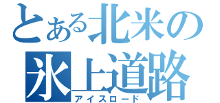 とある北米の氷上道路（アイスロード）