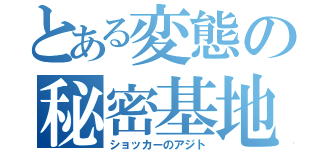 とある変態の秘密基地（ショッカーのアジト）