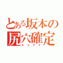 とある坂本の尻穴確定（ケツアナ）