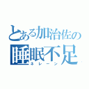 とある加治佐の睡眠不足（ネレーン）