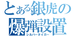 とある銀虎の爆弾設置（シルバータイガー）