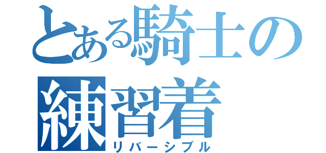 とある騎士の練習着（リバーシブル）