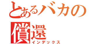 とあるバカの償還（インデックス）