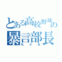 とある高校野球部の暴言部長（札大谷）