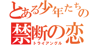 とある少年たちのの禁断の恋（トライアングル）