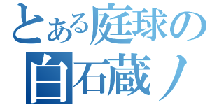 とある庭球の白石蔵ノ介（）