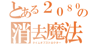 とある２０８０年の消去魔法（タイムオブストロクター）