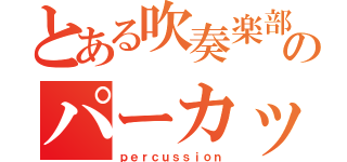 とある吹奏楽部のパーカッション（ｐｅｒｃｕｓｓｉｏｎ）