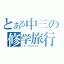 とある中三の修学旅行（ｉｎ Ｔｏｋｙｏ．）