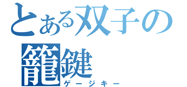 とある双子の籠鍵（ゲージキー）