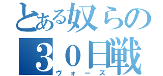 とある奴らの３０日戦争（ヴォーズ）