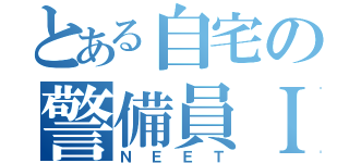 とある自宅の警備員ＩＩ（ＮＥＥＴ）