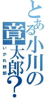 とある小川の章太郎？（いかれ野郎）