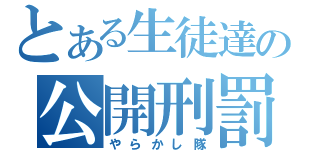 とある生徒達の公開刑罰（やらかし隊）