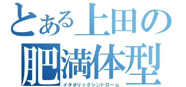 とある上田の肥満体型（メタボリックシンドローム）