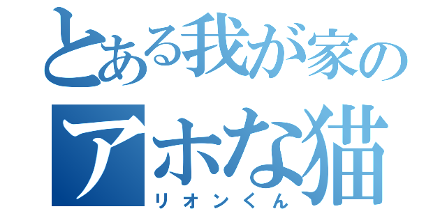 とある我が家のアホな猫（リオンくん）