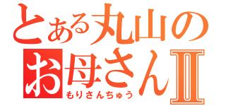 とある丸山のお母さんⅡ（もりさんちゅう）