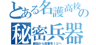 とある名護高校の秘密兵器（最弱から背番号１０へ）