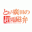 とある廣田の超電磁弁（アナルパァル）