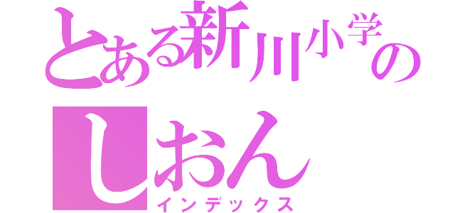 とある新川小学生のしおん（インデックス）