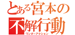 とある宮本の不解行動（ワンダーアクション）