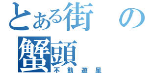 とある街の蟹頭（不動遊星）