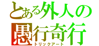 とある外人の愚行奇行（トリックアート）