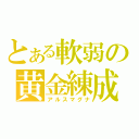 とある軟弱の黄金練成（アルスマグナ）