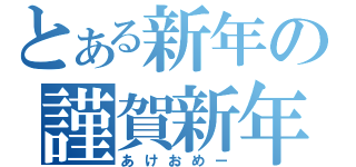 とある新年の謹賀新年（あけおめー）