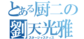 とある厨二の劉天光雅（スタージャスティス）