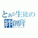 とある生徒の絆創膏（カッコツケ）